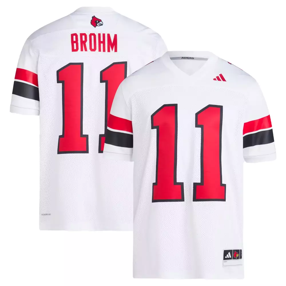 Brohm 11 Louisville Cardinals 2023 Men's All Stitched Vapor Jersey | White & Red | For Men, Women & Youth