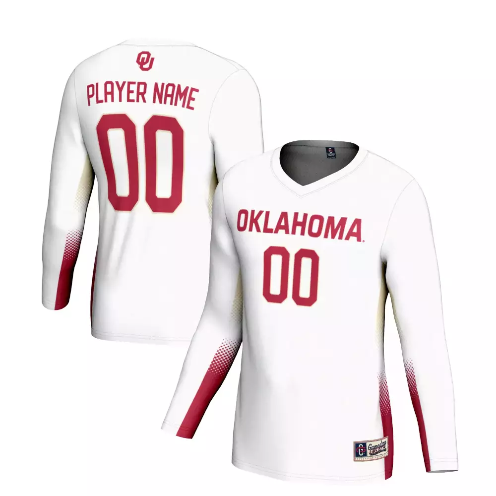 Customizable Oklahoma Sooners  Custom Long Sleeve Vapor 2023 All Stitched Vapor Replica Jersey – White