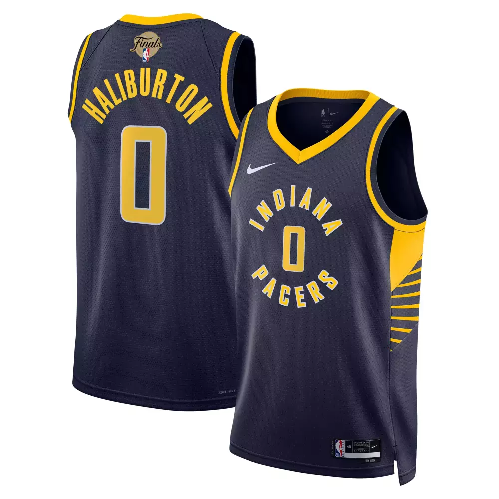 Haliburton 0 Indiana Pacers White Stitched Jersey | 2023 Name Patch Edition | Fan Gear for Men, Women & Youth