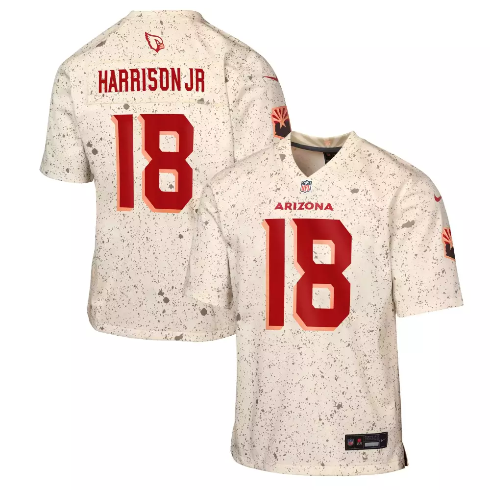 Harrison Jr. 18 Arizona Cardinals 2023 Men's All Stitched Vapor Jersey | Cream Design | Limited Edition Fan Gear for Men, Women & Youth