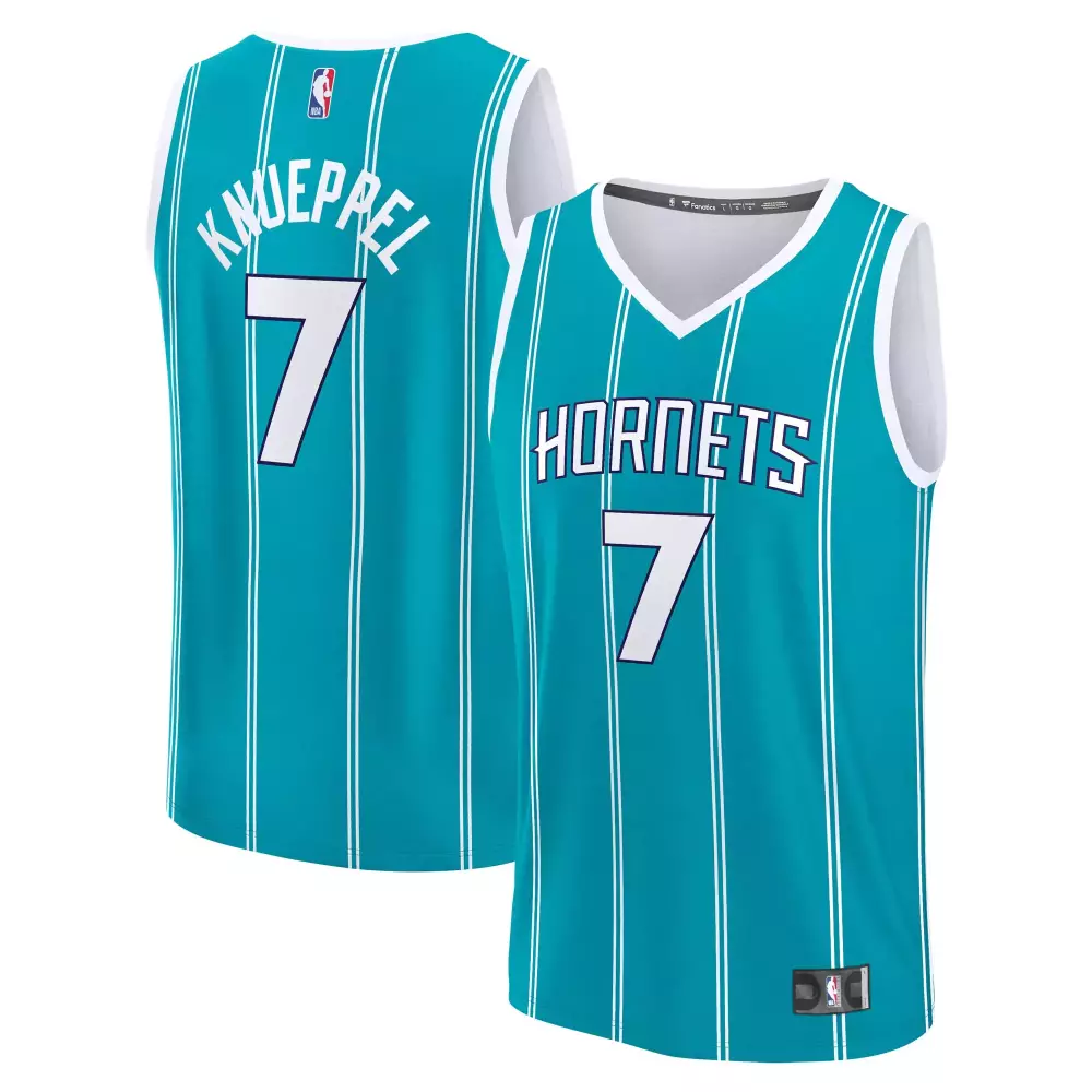 Knauerpel 7 Teal All Stitched Vapor Jersey | Charlotte Hornets Men's Style | Perfect Fan Gear for 2023