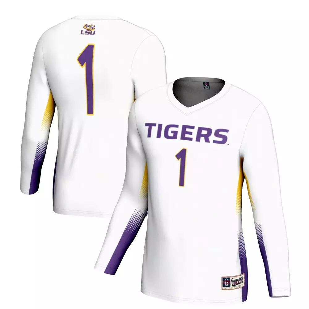 LSU Tigers 1 Custom Jersey 2023 | White Edition | All Stitched Vapor Fan Gear for Men, Women & Youth