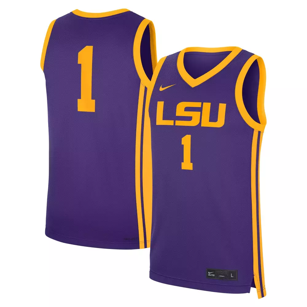 LSU Tigers 1 Gameday Greats Purple Icon Print Jersey | Football Fashion | Fan Gear for Men, Women & Youth