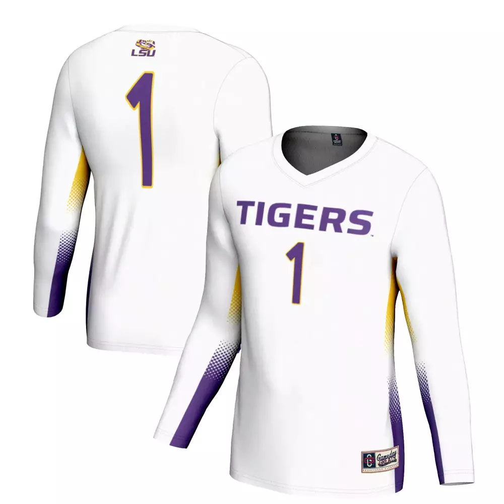 LSU Tigers 1 Men's 2023 Custom Design Jersey | White Purple Yellow | All Stitched Vapor Fan Gear for Men, Women & Youth