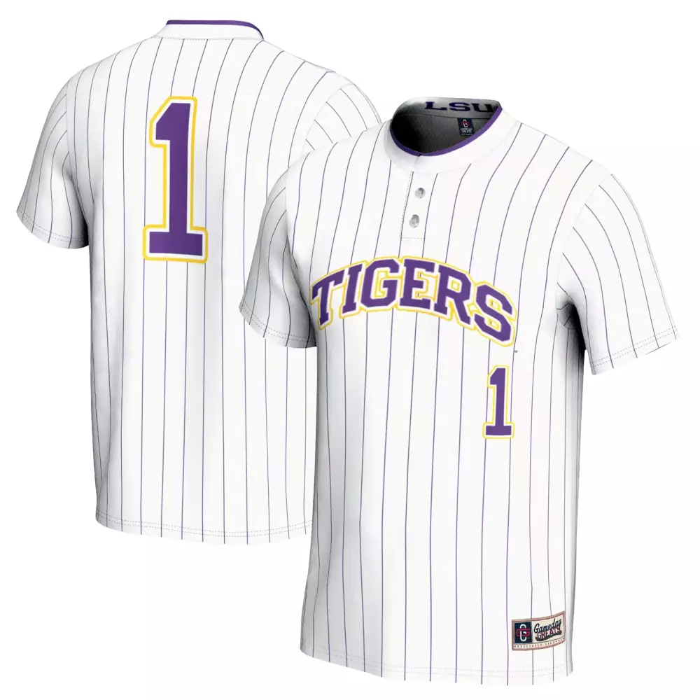 LSU Tigers 1 National Champions 2023 Jersey | White Purple Edition | All Stitched Vapor Fan Gear for Men, Women & Youth