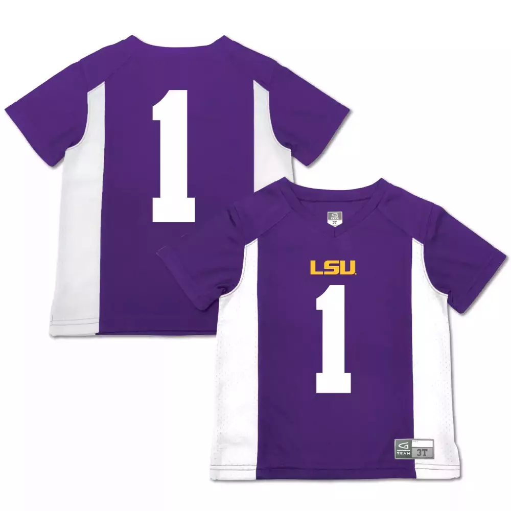 LSU Tigers 1 Youth Purple All Stitched Vapor Jersey 2023 | Fan Gear for Game Day | For Men, Women & Youth