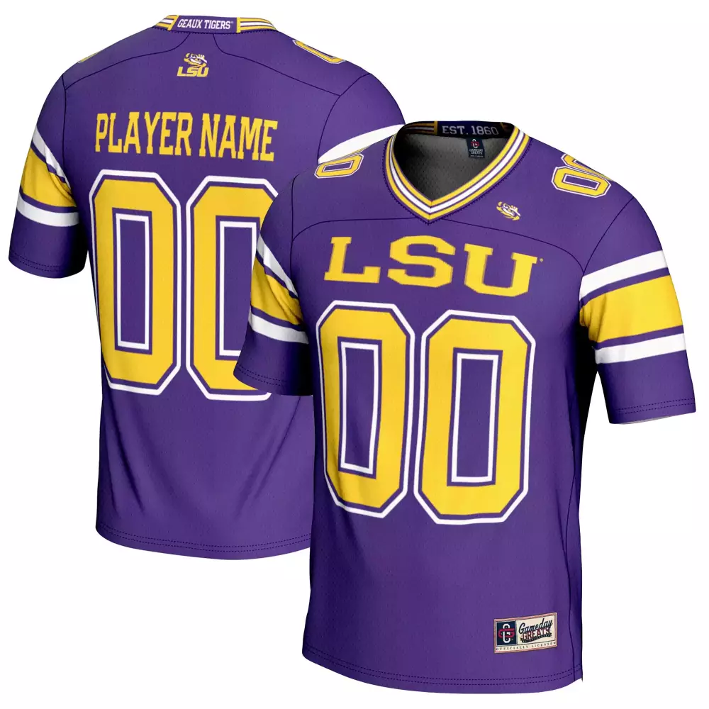 2023 LSU Tigers Player Name 00 Purple Stitched Vapor Jersey | Game Day Outfit for Fans | For Men, Women & Youth