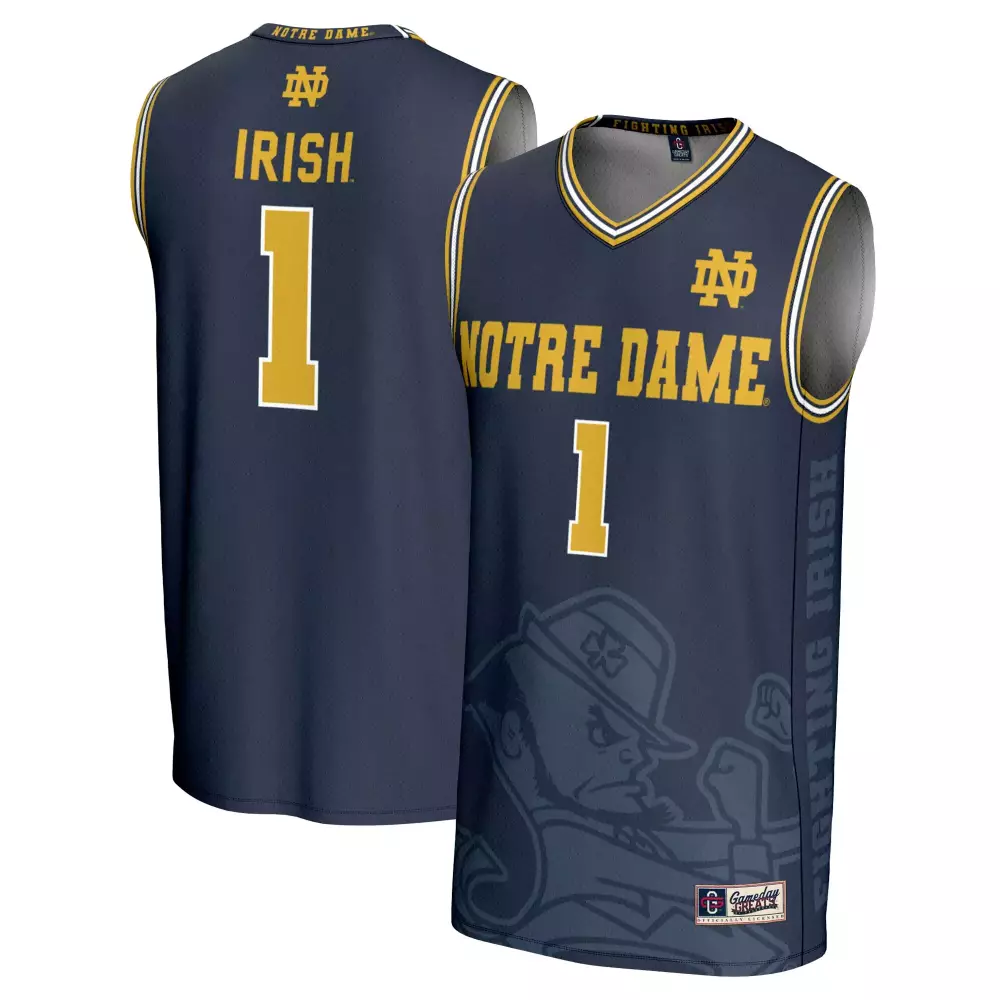 Notre Dame Fighting Irish 1 Navy All Stitched Vapor Jersey 2023 | Men's Edition with Patch | Fan Gear for Game Day | For Men, Women & Youth
