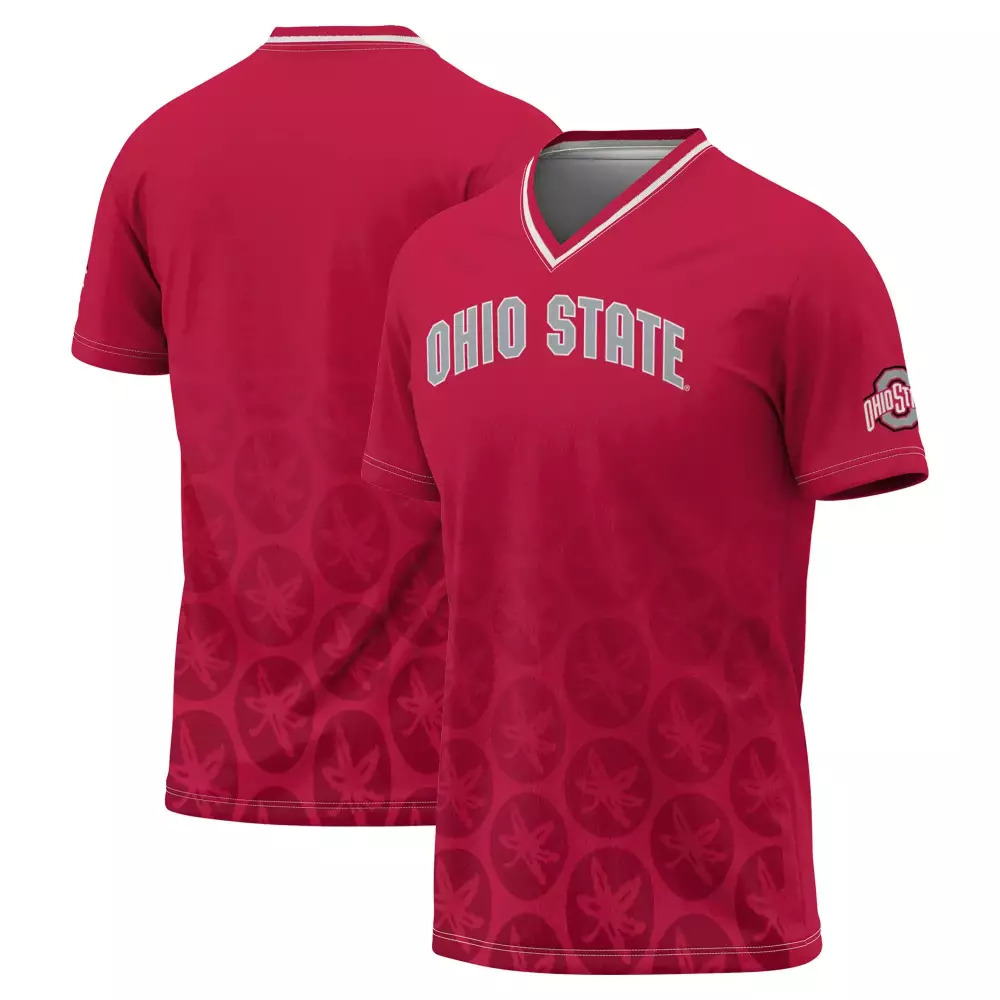 Custom Ohio State  All Stitched Vapor 2023 Design Style With Patch Replica Jersey – Red