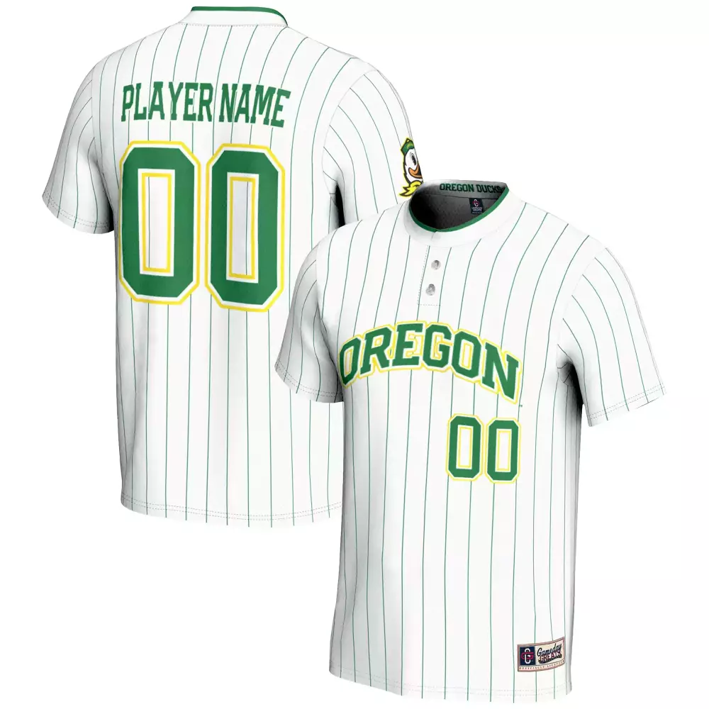 Oregon Ducks Custom Jersey 00 2023 | All Stitched Vapor Jersey with White Green Pinstripe | For Men, Women & Youth