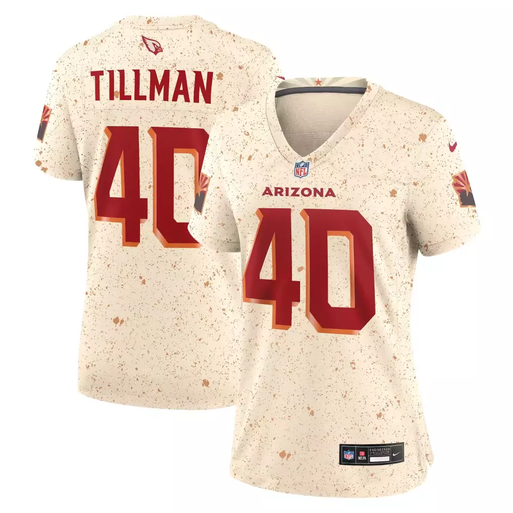 Pat Tillman 40 Arizona Cardinals Women's Stitched Vapor Jersey | Cream & Red Special Edition | Fan Gear for Women & Youth