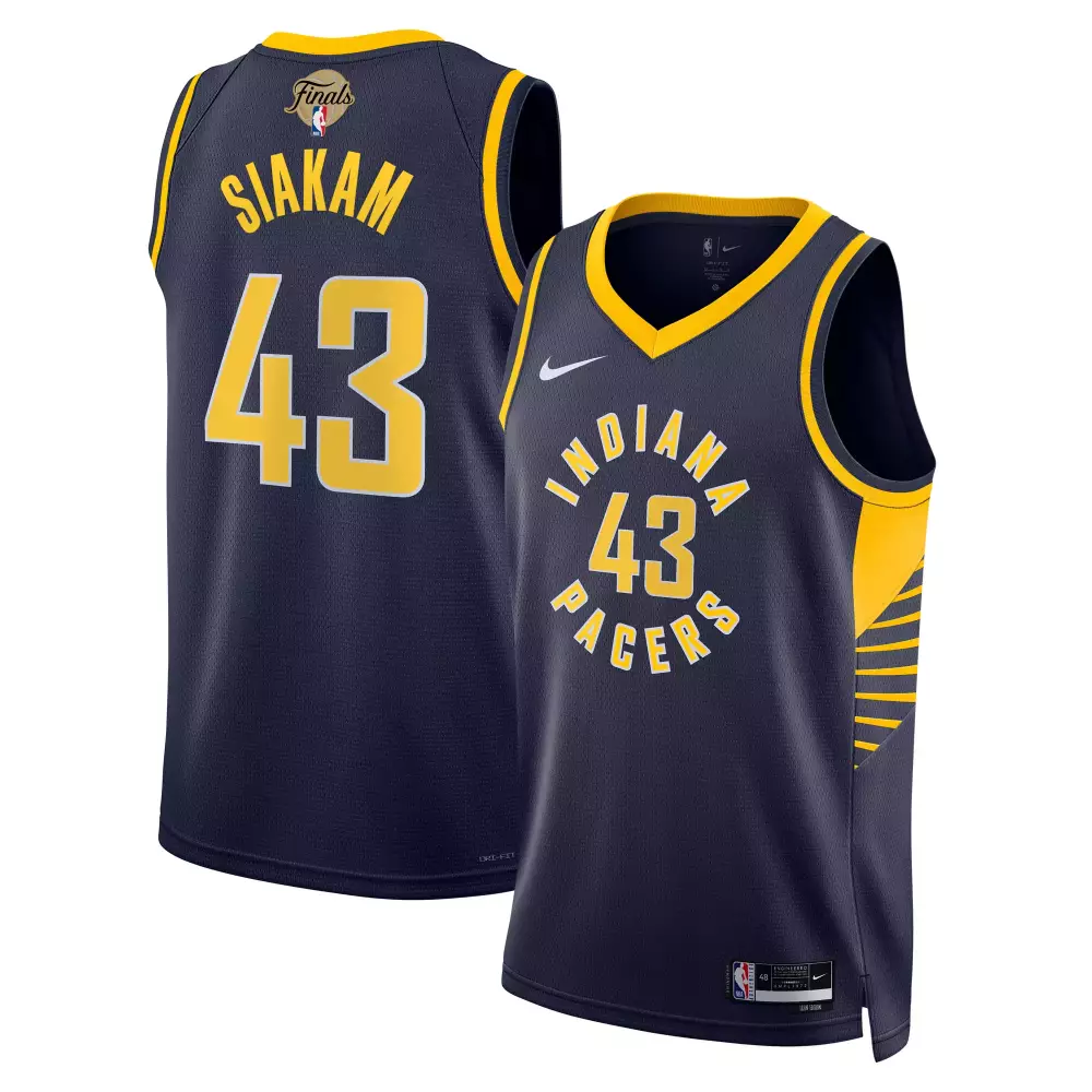 Siakam 43 Indiana Pacers 2025 Finals Vapor Jersey | Black Stitched Embroidered Patch | Limited Edition Fan Gear for Men, Women & Youth