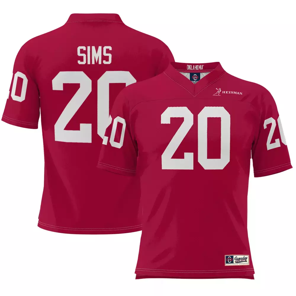 Custom Oklahoma Sooners  Heisman Sims 20 2023 All Stitched Vapor Red Edition Stitched Jersey – Crimson