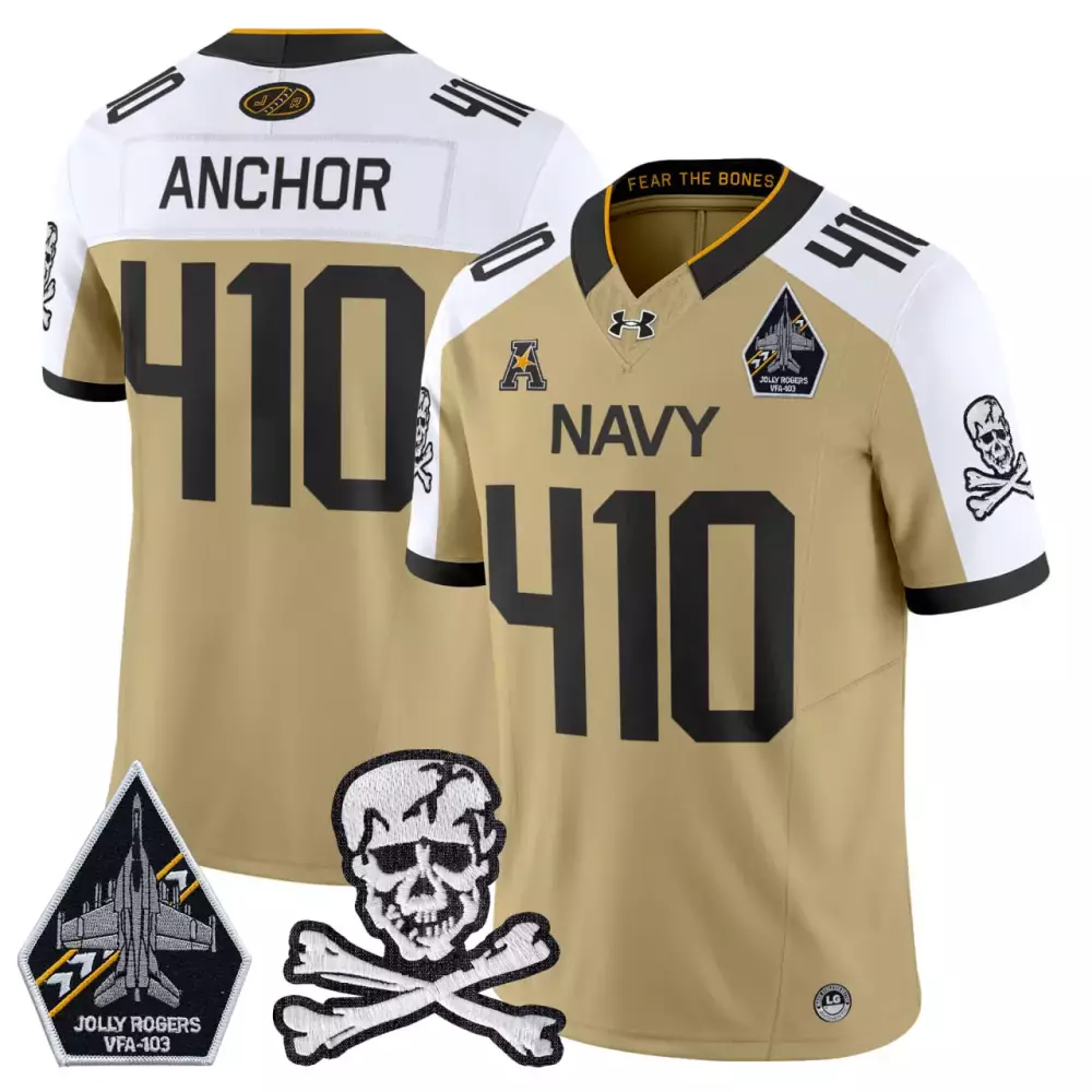 Anchor 410 Men's Vapor Jersey | All Stitched Navy 2025 Jolly Rogers Patch | Limited Edition Fan Gear for Men