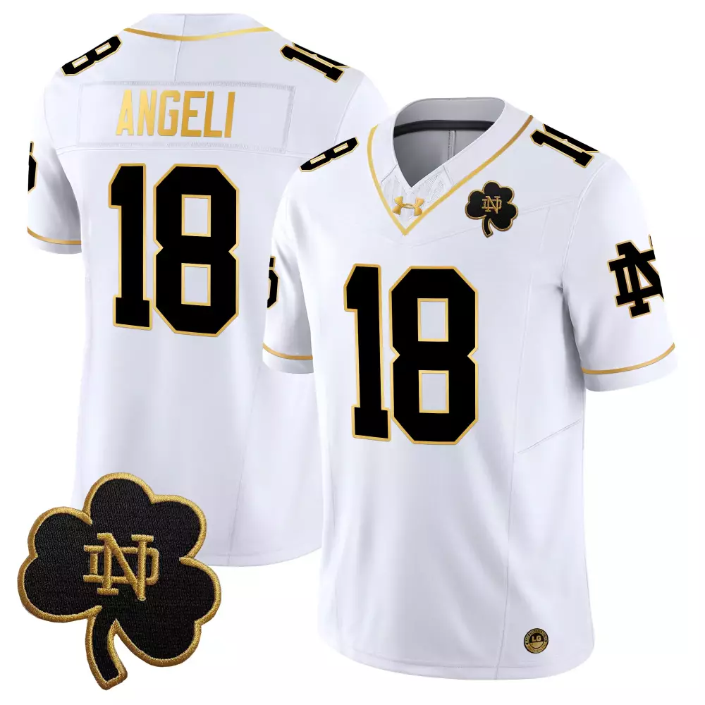 Angeli 18 Notre Dame Fighting Irish 2025 Stitched Vapor Jersey | Green with Embroidered Patch | Limited Edition Fan Gear | For Men, Women & Youth