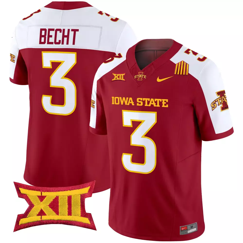 Becht 3 Iowa State Cyclones 2025 Vapor Limited Jersey | Cardinal with XII Patch | Perfect Fan Gear | For Men, Women & Youth