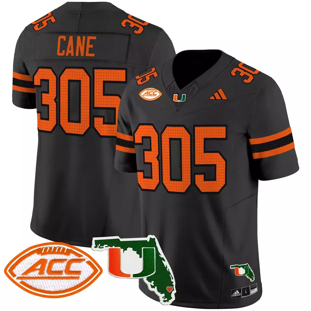 Cane 305 Miami Hurricanes 2025 Green Stitched Jersey | ACC Patch Fan Gear for Men | For Men, Women & Youth