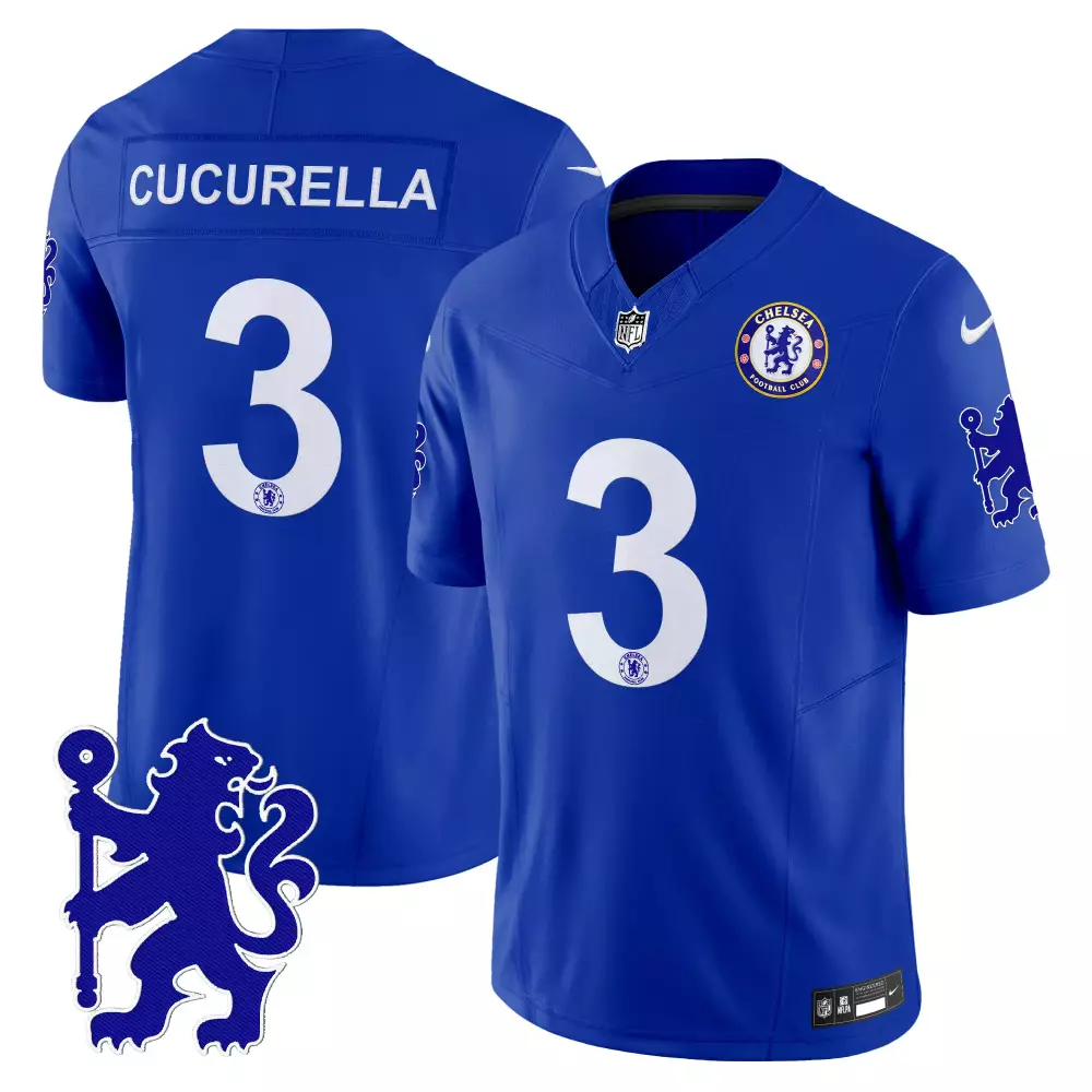 Cucurella 3 Chelsea 2025 Vapor Jersey | Blue Stitched Limited Edition | Fan Gear for Men, Women & Youth