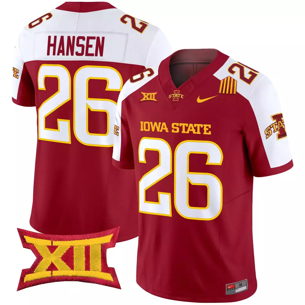 Hansen 26 Iowa State Cyclones Black Stitched Jersey | XII Patch 2025 | Fan Gear for Men, Women & Youth