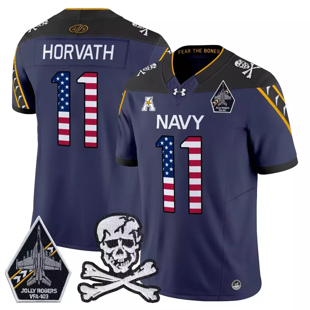 Horvath 11 Men's Navy Vapor Jersey | 2023 Jolly Rogers Patch Edition | Game Day Fan Gear | For Men, Women & Youth