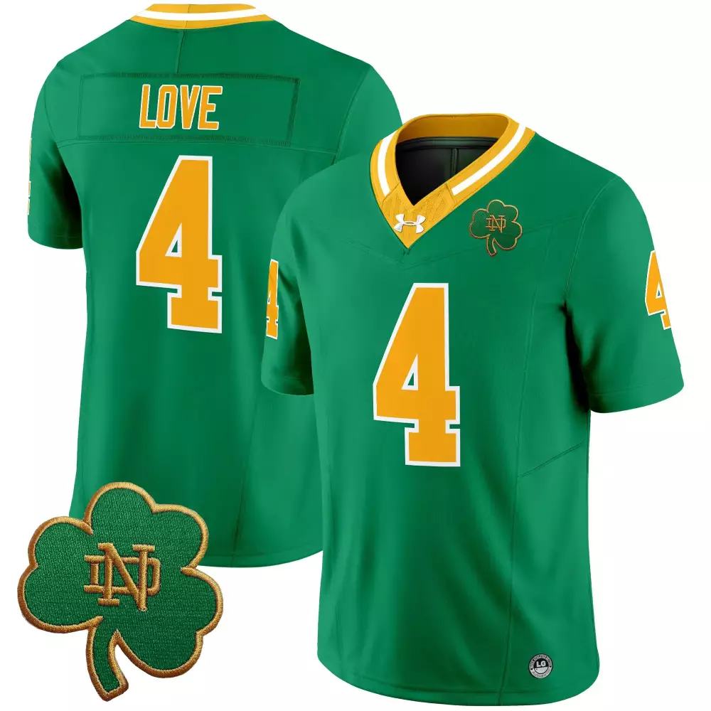 Notre Dame Fighting Irish 2025 Stitched Vapor Jersey | Embroidered Patch Green | Limited Edition Fan Gear | For Men, Women & Youth