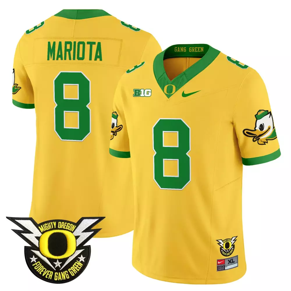 Mariota 8 Oregon Ducks 2025 White Vapor Jersey | All Stitched with Embroidered Patch | Limited Edition Fan Gear for Men, Women & Youth