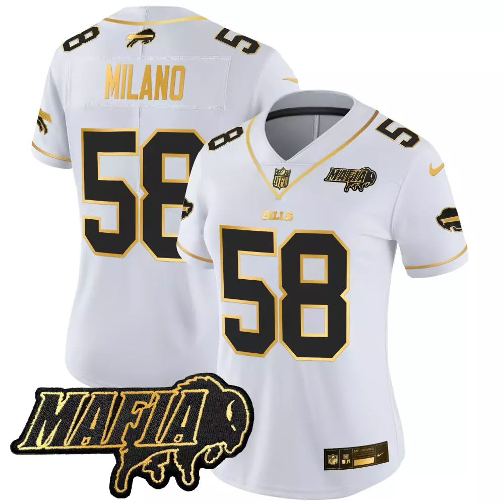 Milano 58 Buffalo Bills 2025 Women's Stitched Vapor Jersey | Mafia Patch Edition | For Women & Youth