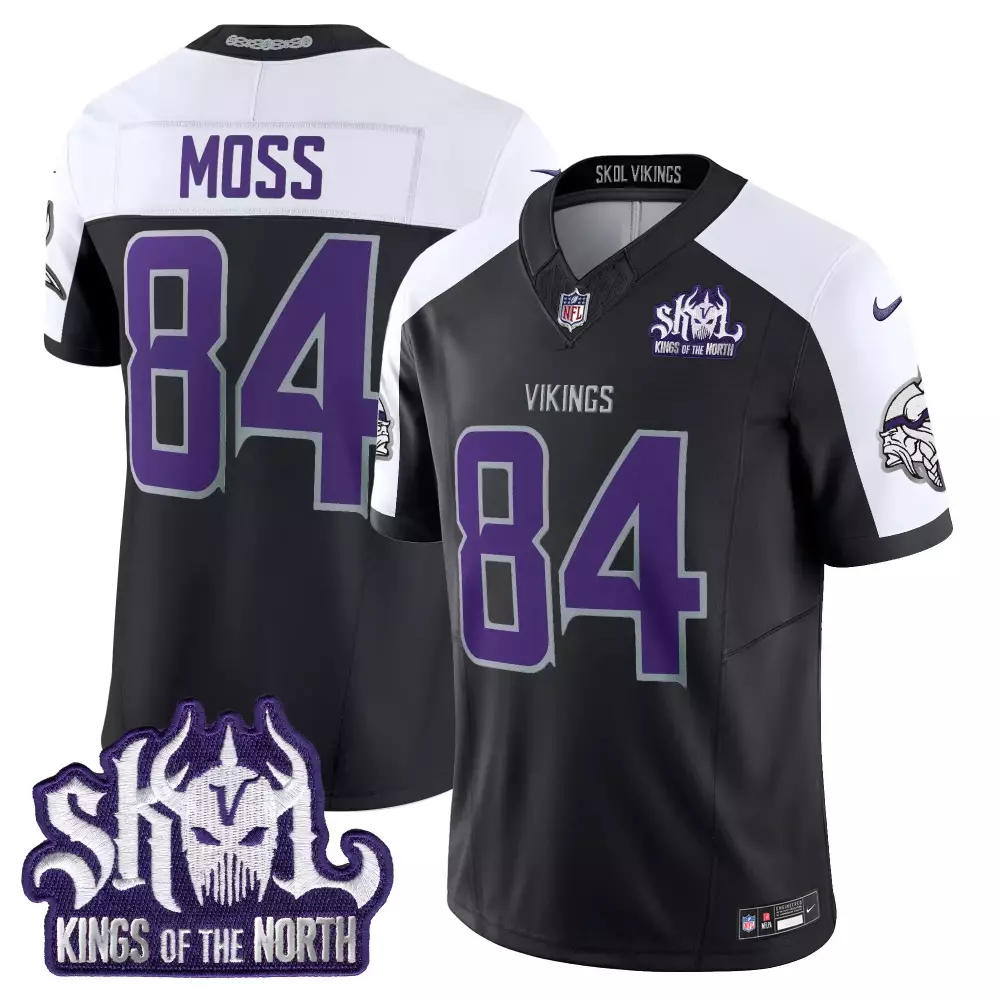 Moss 84 Men's Stitched Vapor Jersey | Minnesota Vikings Purple Skol Patch 2025 | Limited Edition | For Men, Women & Youth