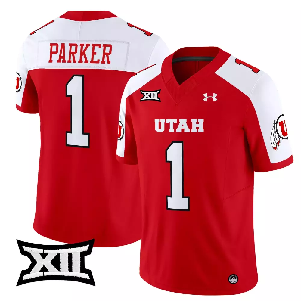 Custom Utah Utes  Parker 1 Vapor All Stitched Embroidered Xii Patch 2025 Football Jersey