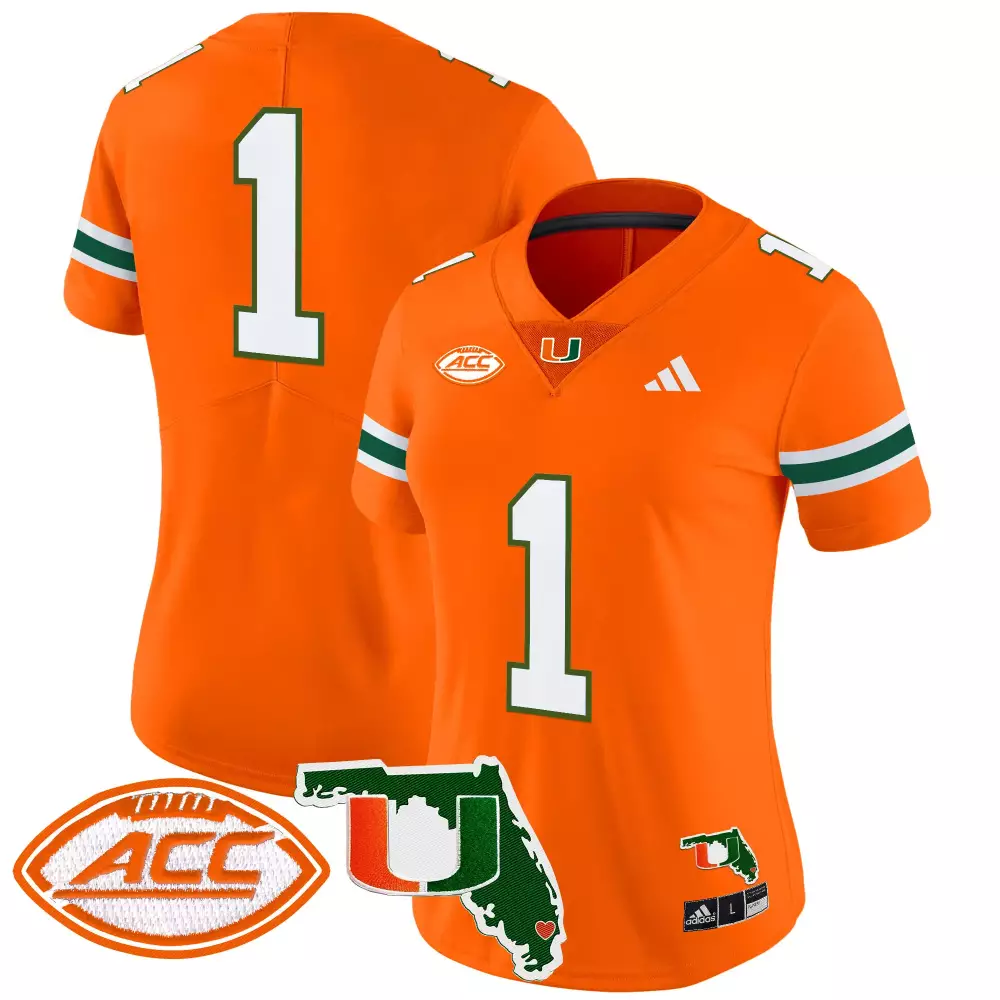 Miami Hurricanes Women's 2025 Vapor Jersey | All Stitched ACC Patch | Stylish Fan Gear for Women & Youth