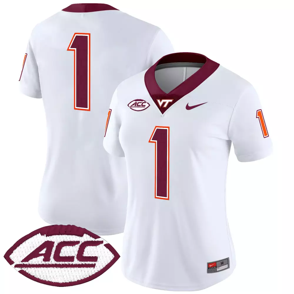 Personalized Virginia Tech  ACC Player None Number 1 Gender Style Vapor All Stitched Patch Embroidered Year 2025 Hokies Vapor Limited Patch 2025…