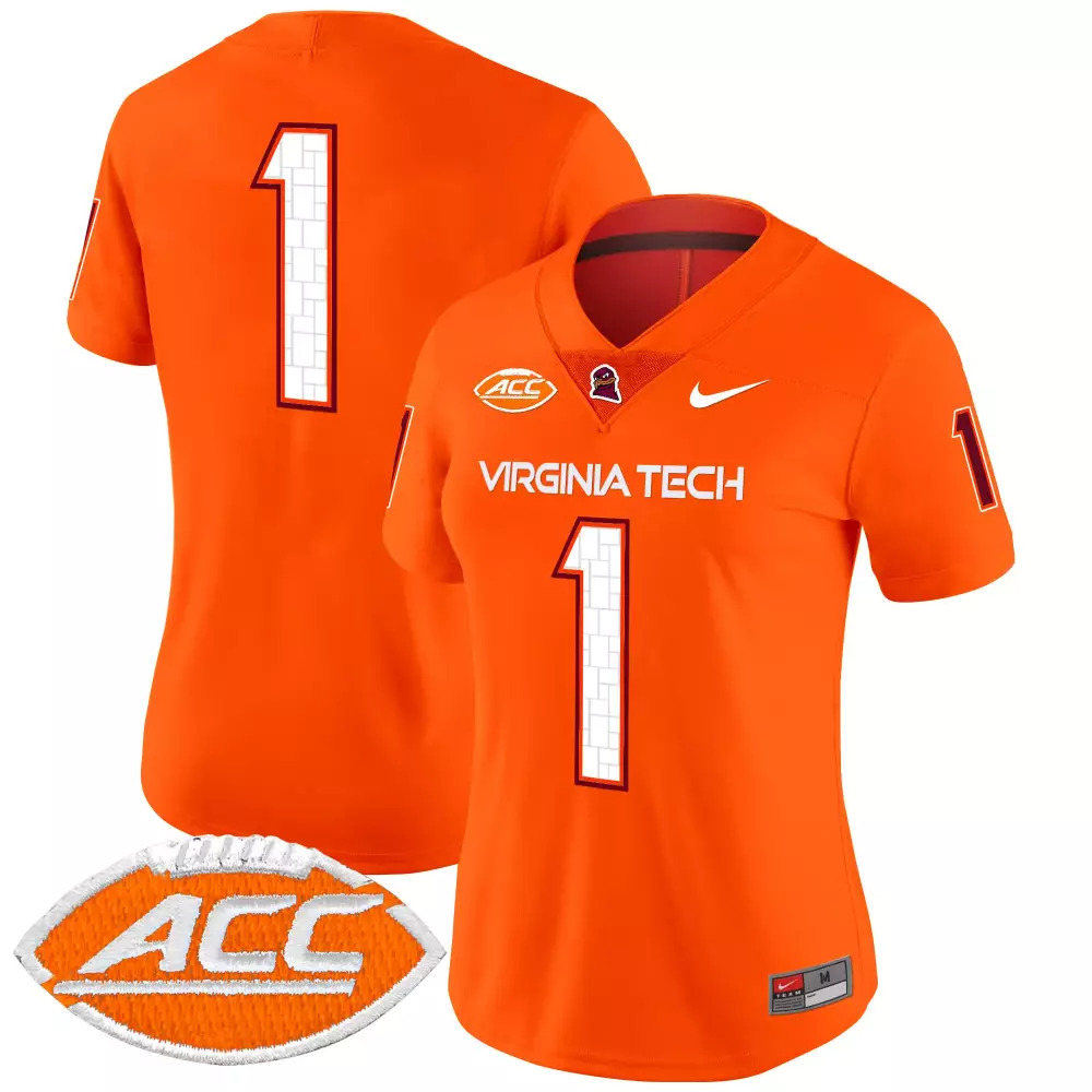 Custom Virginia Tech  Player 1 Gender Style Vapor All Stitched Patch ACC Embroidered Year 2025 Vapor Limited ACC Patch Size 2025 Football Jersey…