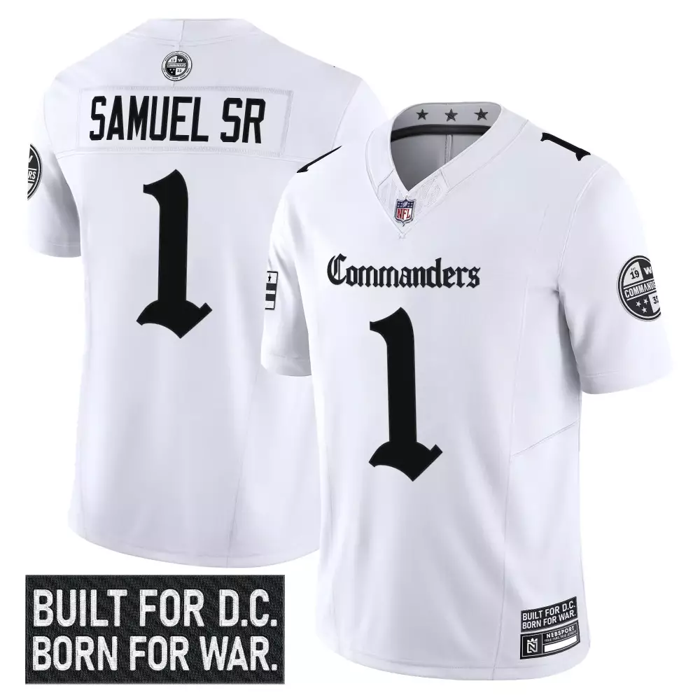 Samuel Sr 1 Men's Stitched Vapor Jersey | White Washington Commanders 2023 Edition | For Men, Women & Youth