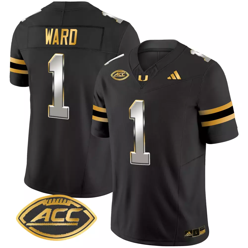Ward 1 Men's Vapor Stitched Jersey | Miami Hurricanes Orange with Florida Map Patch 2023 | Game Day Outfit | For Men, Women & Youth