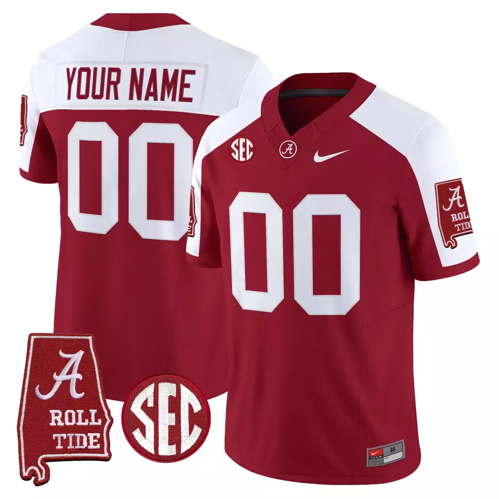 Your Name 00 Alabama Crimson Tide 2025 Red Vapor Limited Custom Jersey | SEC Patch Style | Fan Gear for All | For Men, Women & Youth