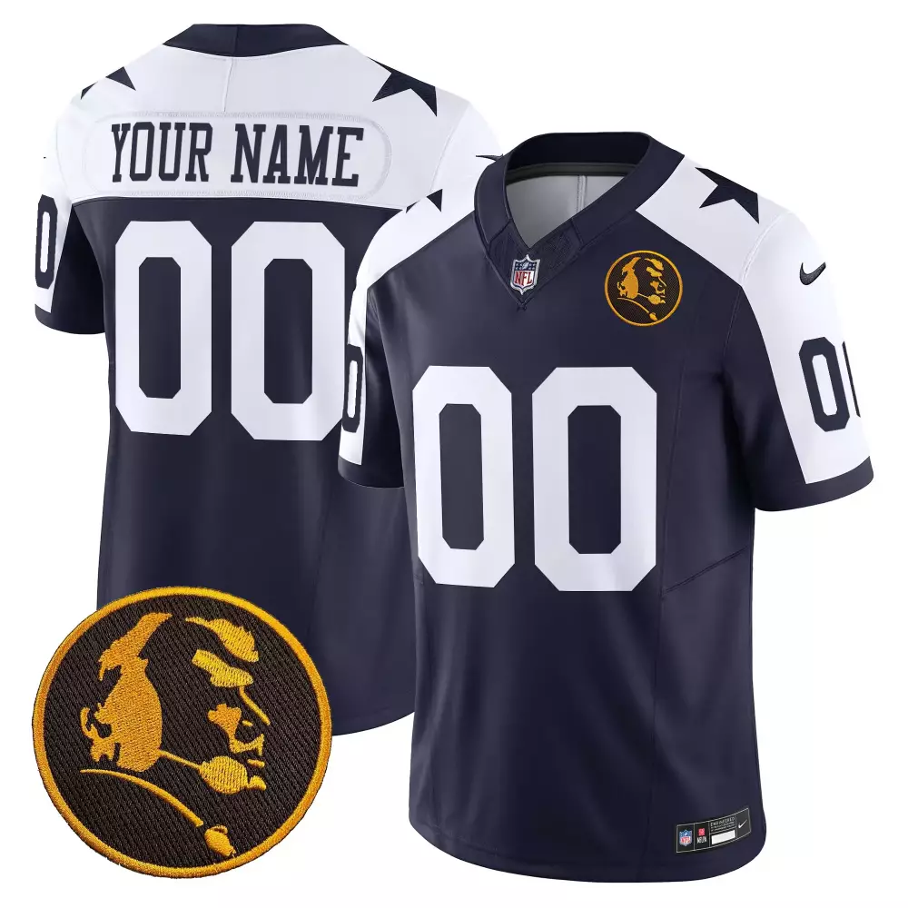 Your Name 00 Dallas Cowboys Men's Vapor Stitched Jersey | Embroidered Patch 2023 | Custom Fan Gear | For Men, Women & Youth