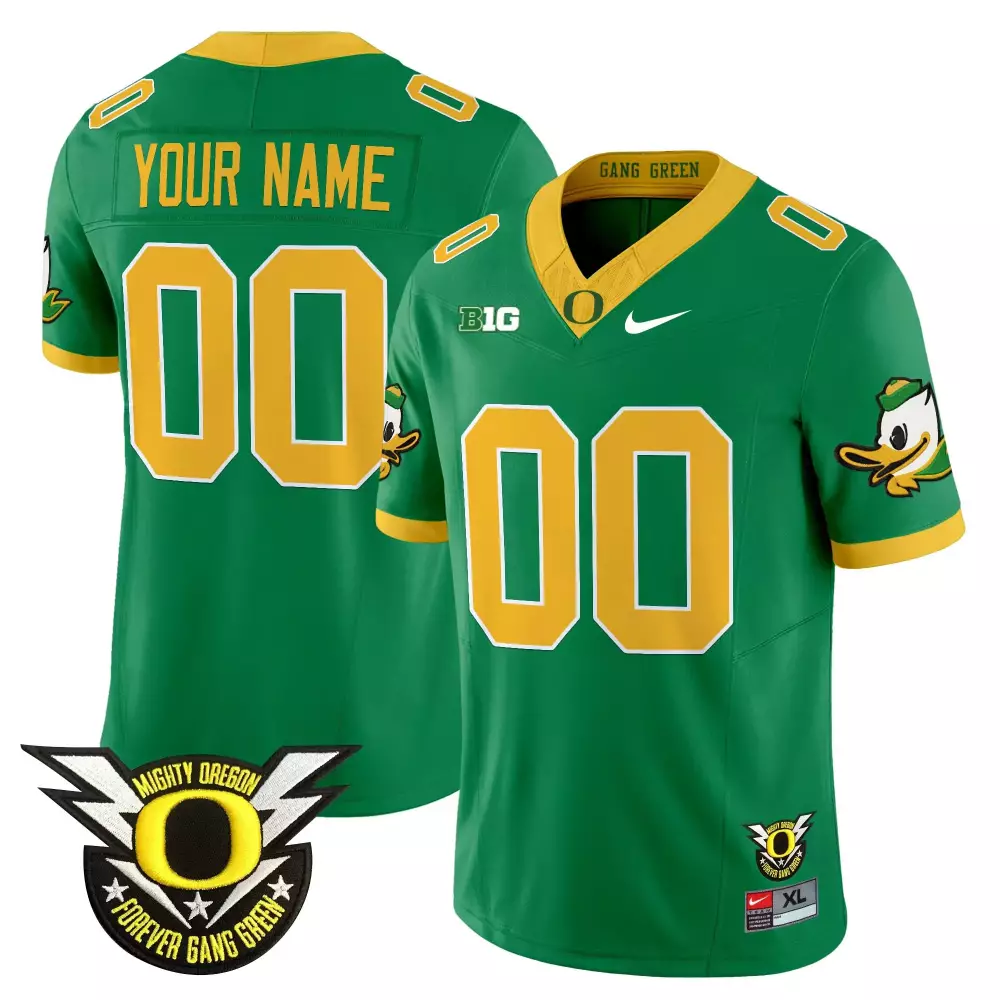 Oregon Ducks 2025 Vapor Jersey | All Stitched Gang Green Style | Fan Gear | For Men, Women & Youth
