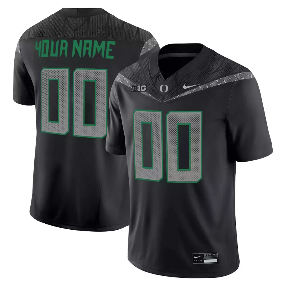 Your Name 00 Oregon Ducks Black Vapor Jersey | All Stitched Black 2025 | Fan Gear for Men, Women & Youth