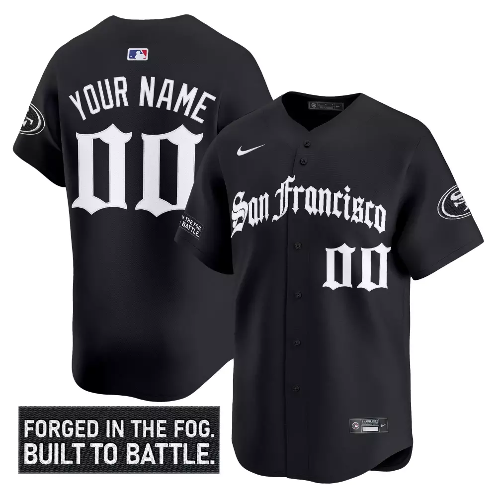 Your Name 00 San Francisco 49ers Black Stitched Vapor Jersey | Forged in the Fog 2023 | For Men, Women & Youth