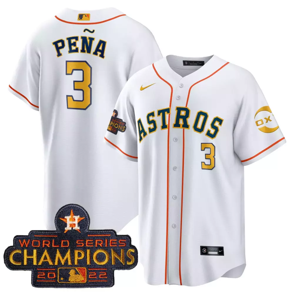 2022 Men's White All Stitched Vapor Jersey | Houston Astros Champions Patch for Game Day | For Men, Women & Youth
