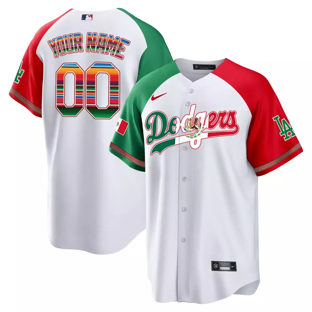 2023 Dodgers Men's All Stitched Vapor Jersey | Customizable Red & Green Edition | For Men, Women & Youth