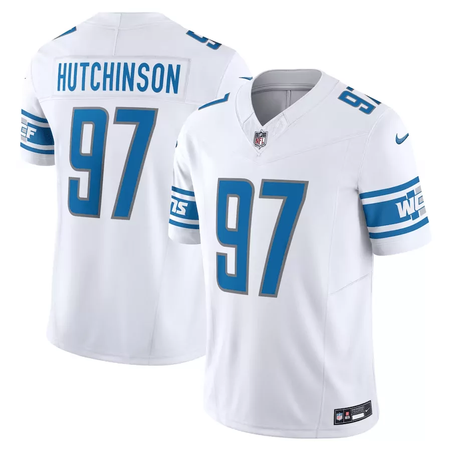 Aidan Hutchinson 2022 Detroit Lions White Vapor Jersey | Stitched Fan Gear | Replica for Men, Women & Youth
