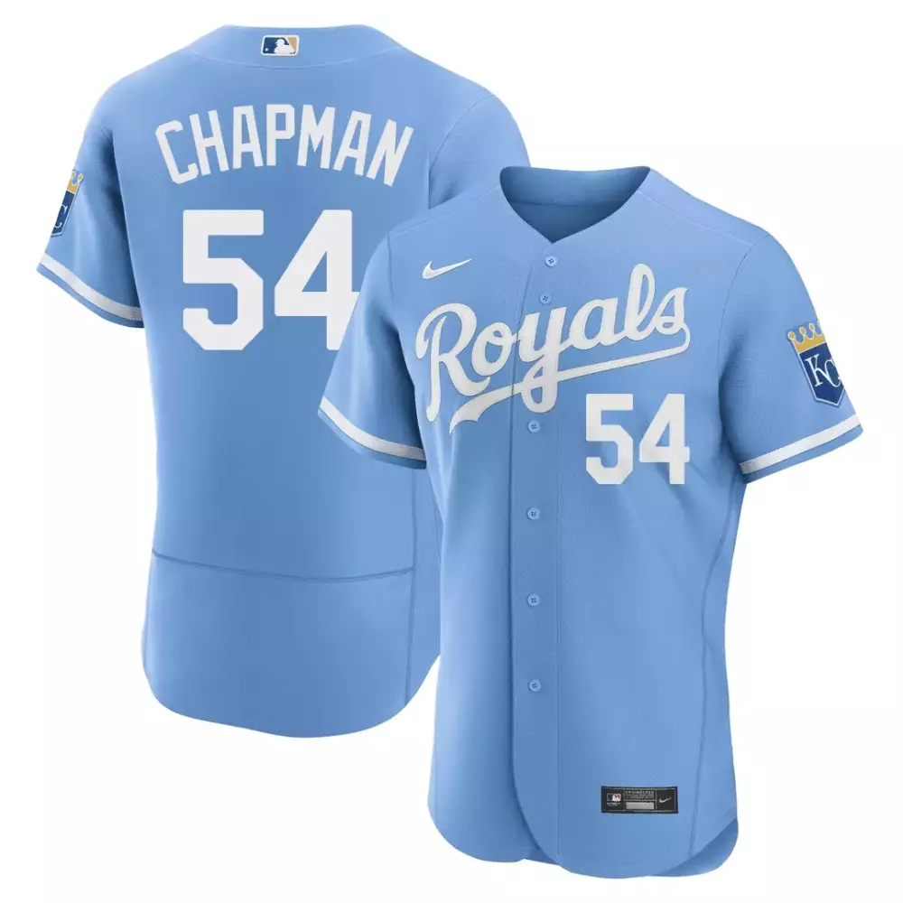 Chapman 54 Kansas City Royals 2023 Men's Stitched Vapor Jersey | Light Blue | Limited Edition Fan Gear for Men, Women & Youth