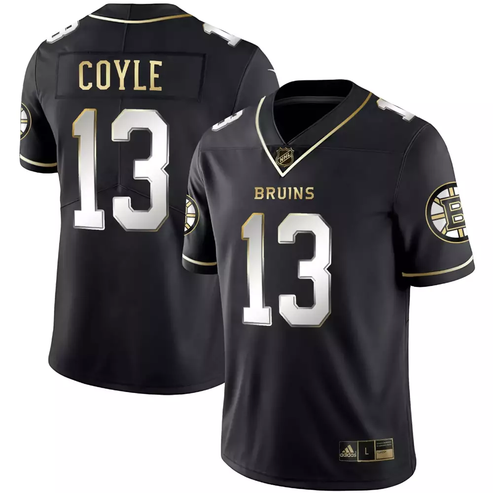 Charlie Coyle 13 Boston Bruins 2023 Vapor Jersey | Black Gold | Limited Edition Fan Gear for Men, Women & Youth
