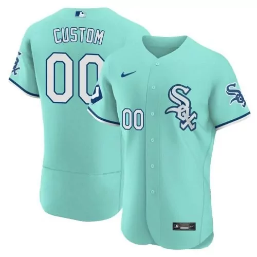 Custom 00 Chicago White Sox 2023 Stitched Vapor Jersey | Aqua Fan Gear for Men, Women & Youth