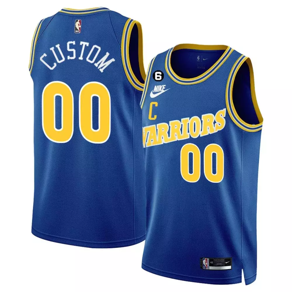 Custom 00 Golden State Warriors 2023 Vapor Jersey | All Stitched Blue | For Men, Women & Youth