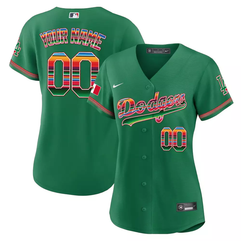 Women's Dodgers 2023 00 All Stitched Vapor Jersey | Green Custom Name Quality Edition | Perfect Gift for Fans | For Men, Women & Youth