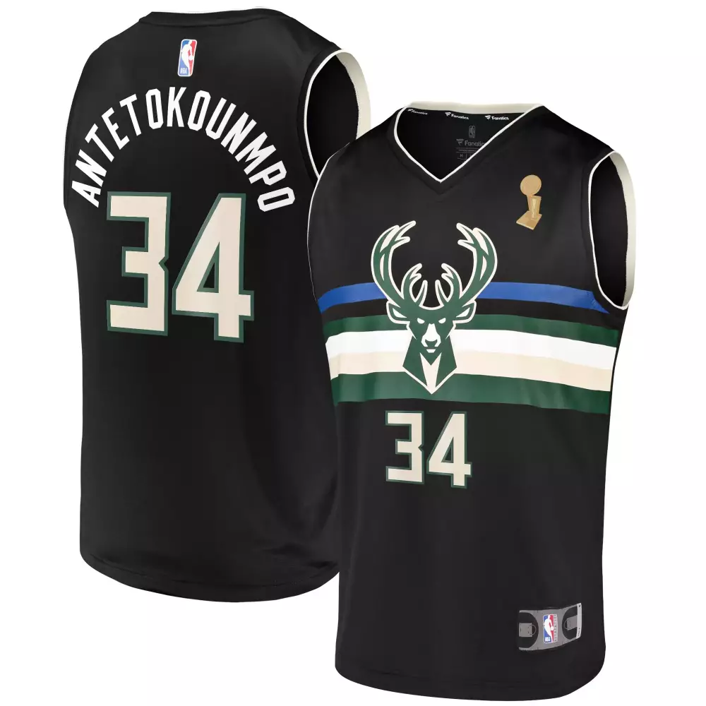 Giannis Antetokounmpo 34 Milwaukee Bucks 2021 Men's All Stitched Vapor Jersey | Black Edition Fan Gear | For Men, Women & Youth