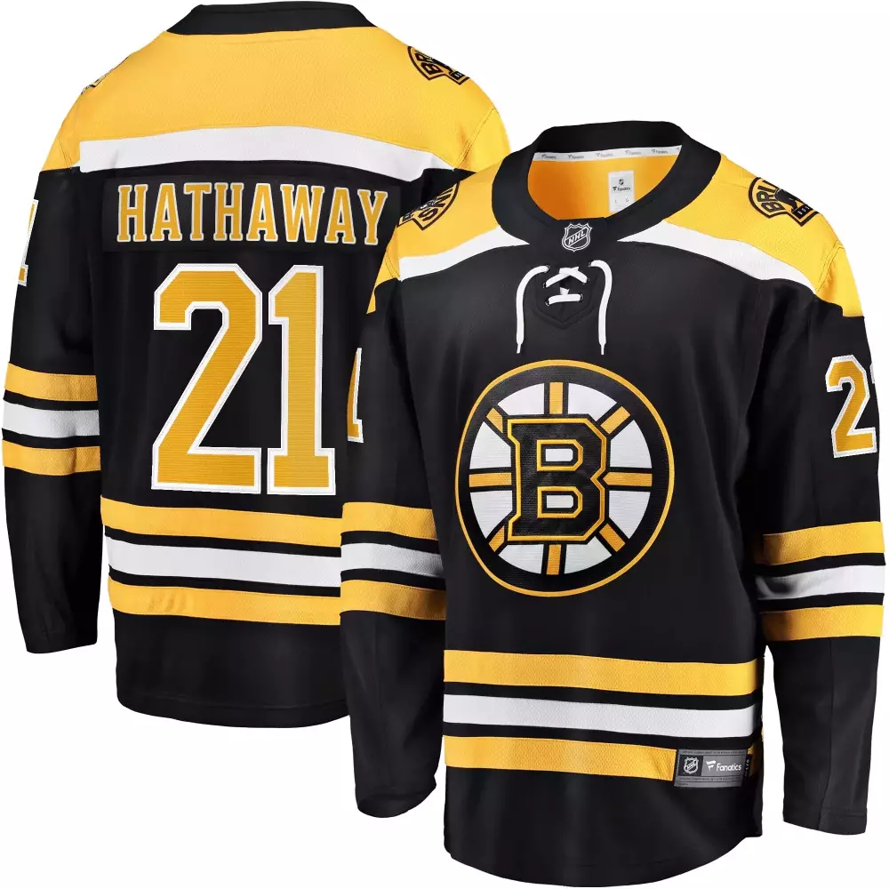 Hathaway 21 Boston Bruins 2023 Vapor Jersey | All Stitched Black Gold | Ideal Fan Gear | For Men, Women & Youth