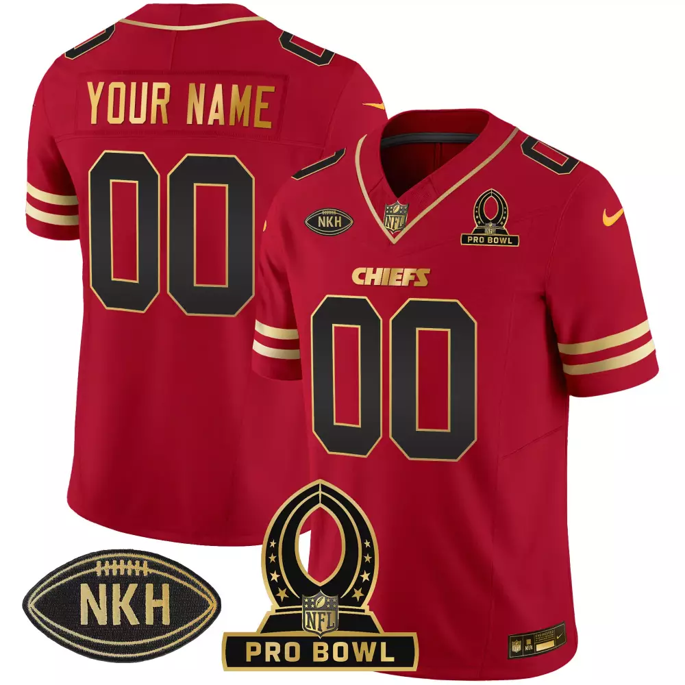 2023 Pro Bowl Custom Red Jersey | Kansas City Chiefs All Stitched Vapor Style | For Men, Women & Youth